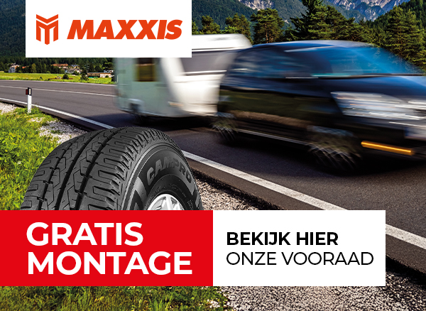 Maxxis banden voor caravan/trailer. Gratis montage, recente DOT.