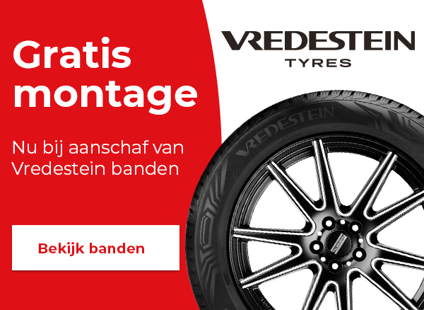Gratis montage op Vredestein banden