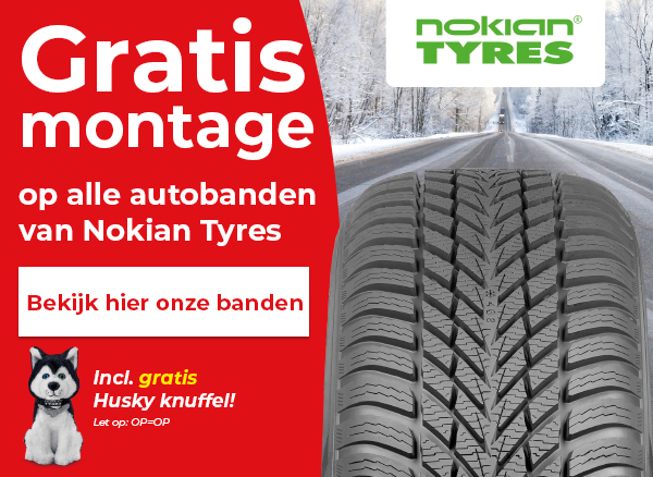 Gratis montage bij aankoop van Nokian banden