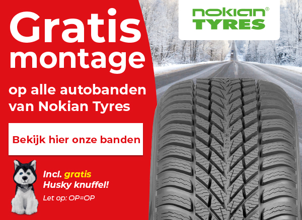 Gratis montage bij aankoop van Nokian banden