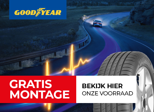 Gratis montage op alle autobanden van Goodyear