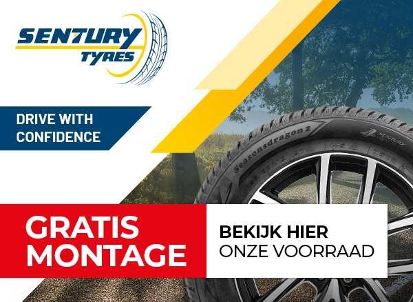 Nu gratis montage op alle banden van Sentury Tyres